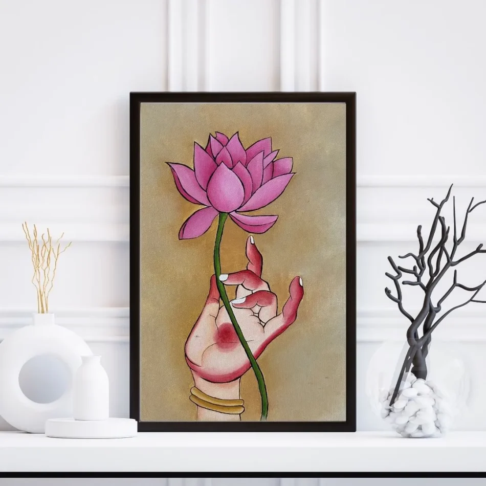 Laxmi ji Hand with lotus